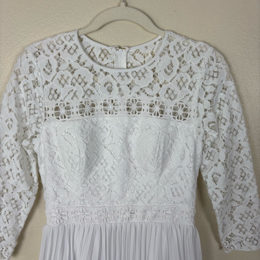 Lilly Pulitzer Aiden Lace Midi Dress Women’s Size 0 White Wedding Built In Bra - Picture 4 of 11
